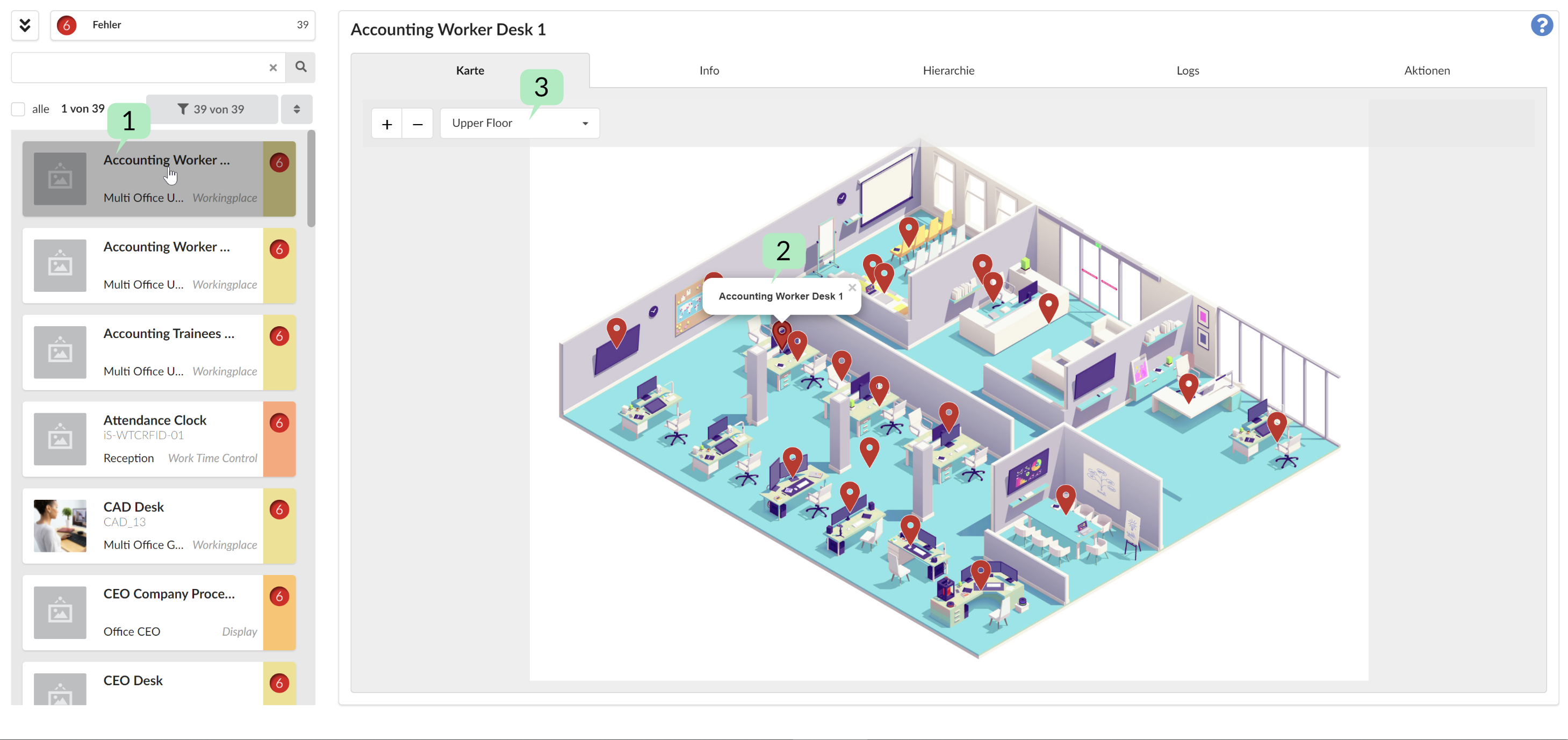 Modul Monitoring: Reiter Karte