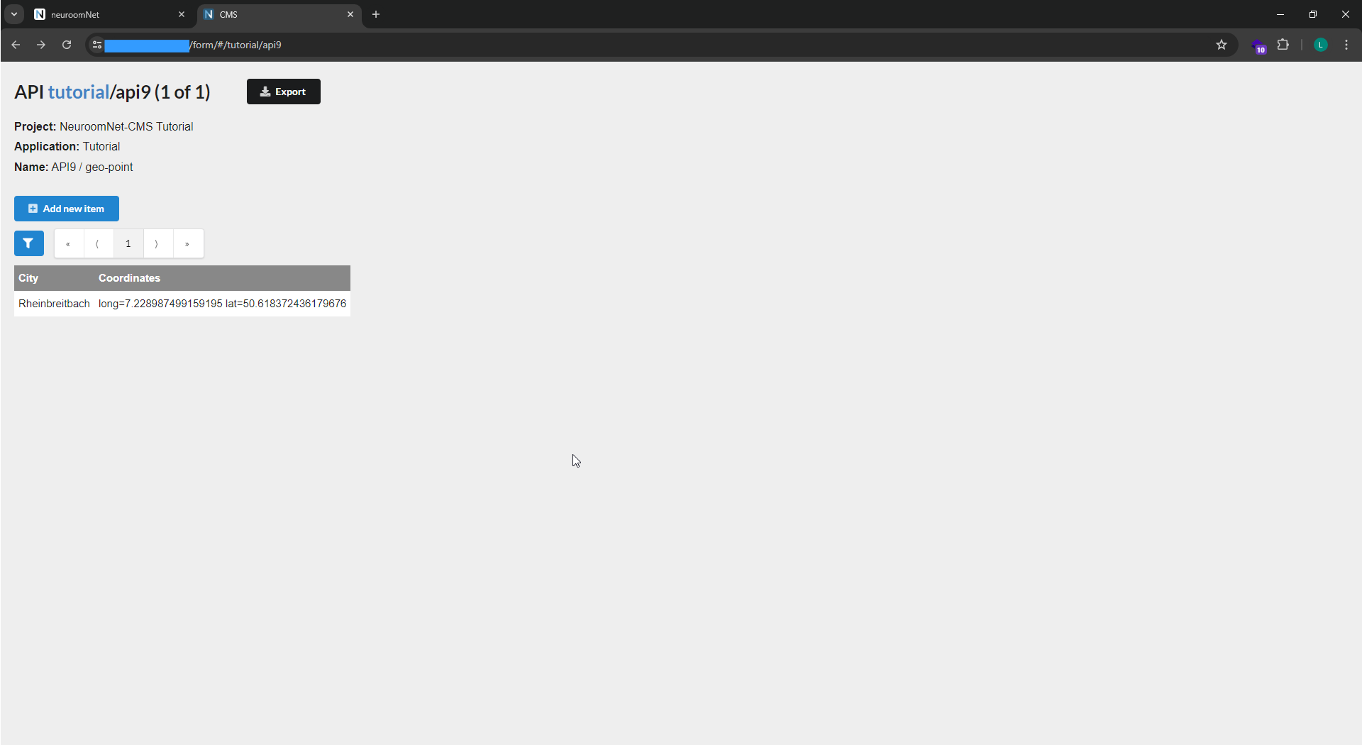 Screenshot API-View