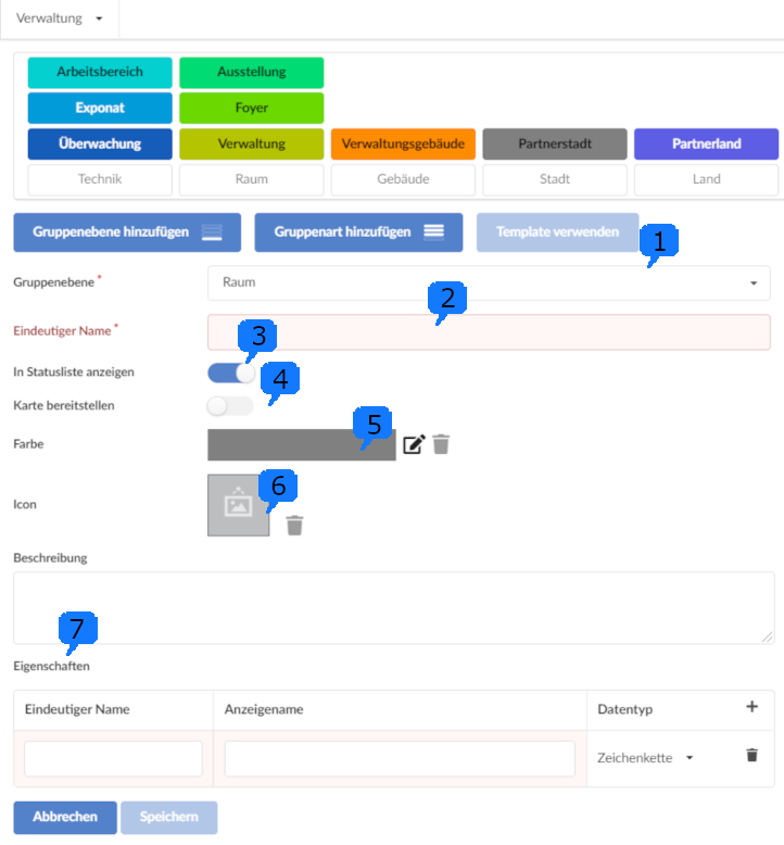 Screenshot add group in module setup