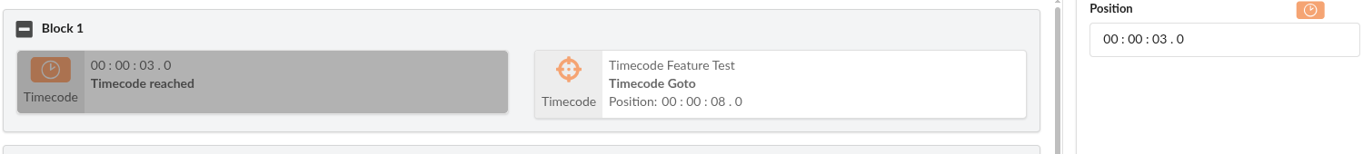 Screenshot Timecode reached event in a script block