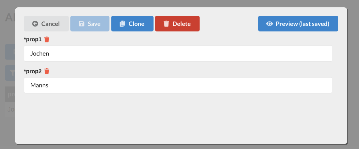 Preview button